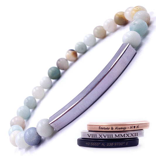 6mm Amazonite Beaded Bracelet