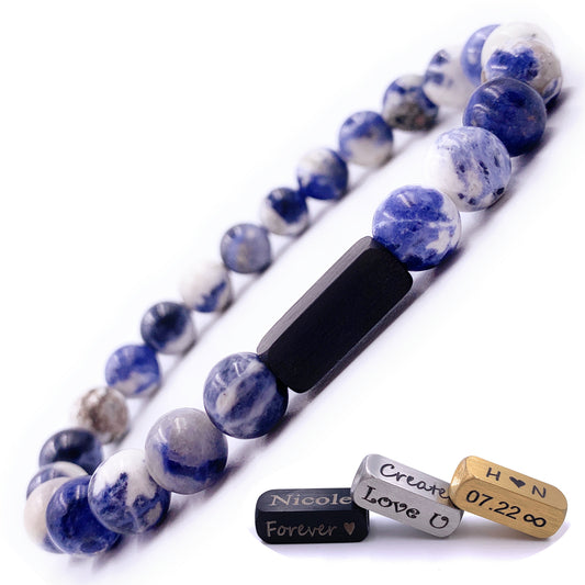 Sodalite 8mm Beaded Bracelet