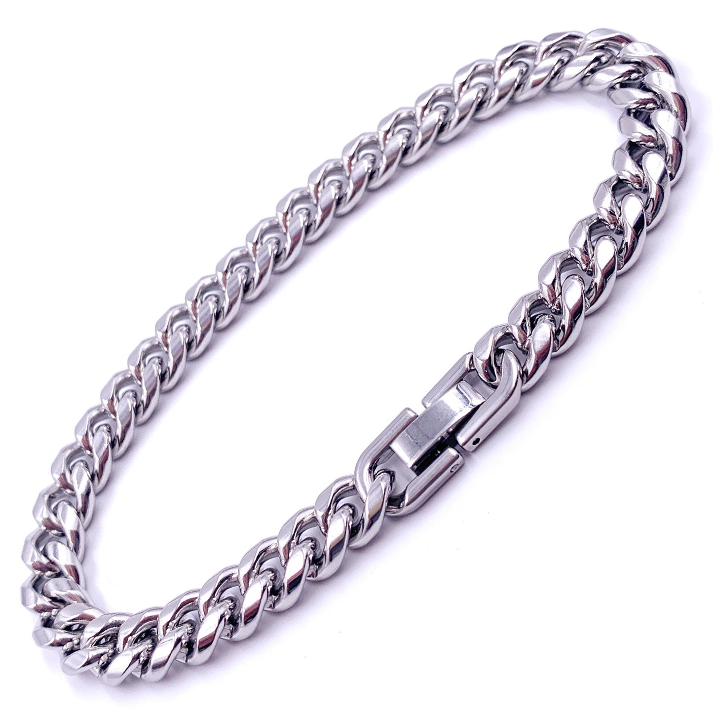 6mm Stainless Steel Chain Necklace and Bracelet Set