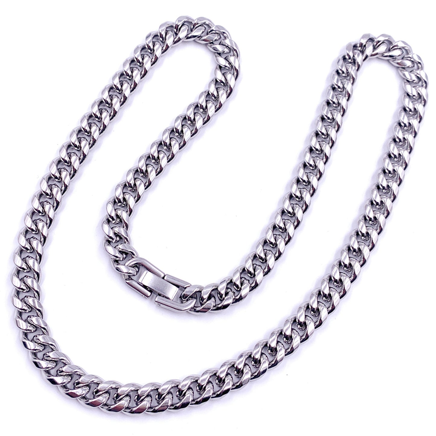 6mm Stainless Steel Chain Necklace and Bracelet Set