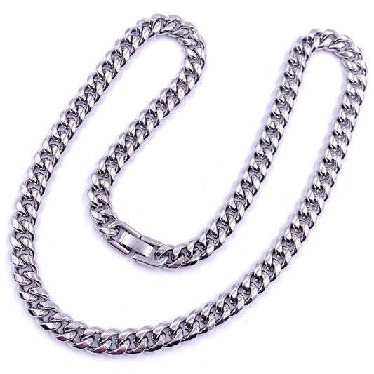 8mm Stainless Steel Chain Necklace and Bracelet Set