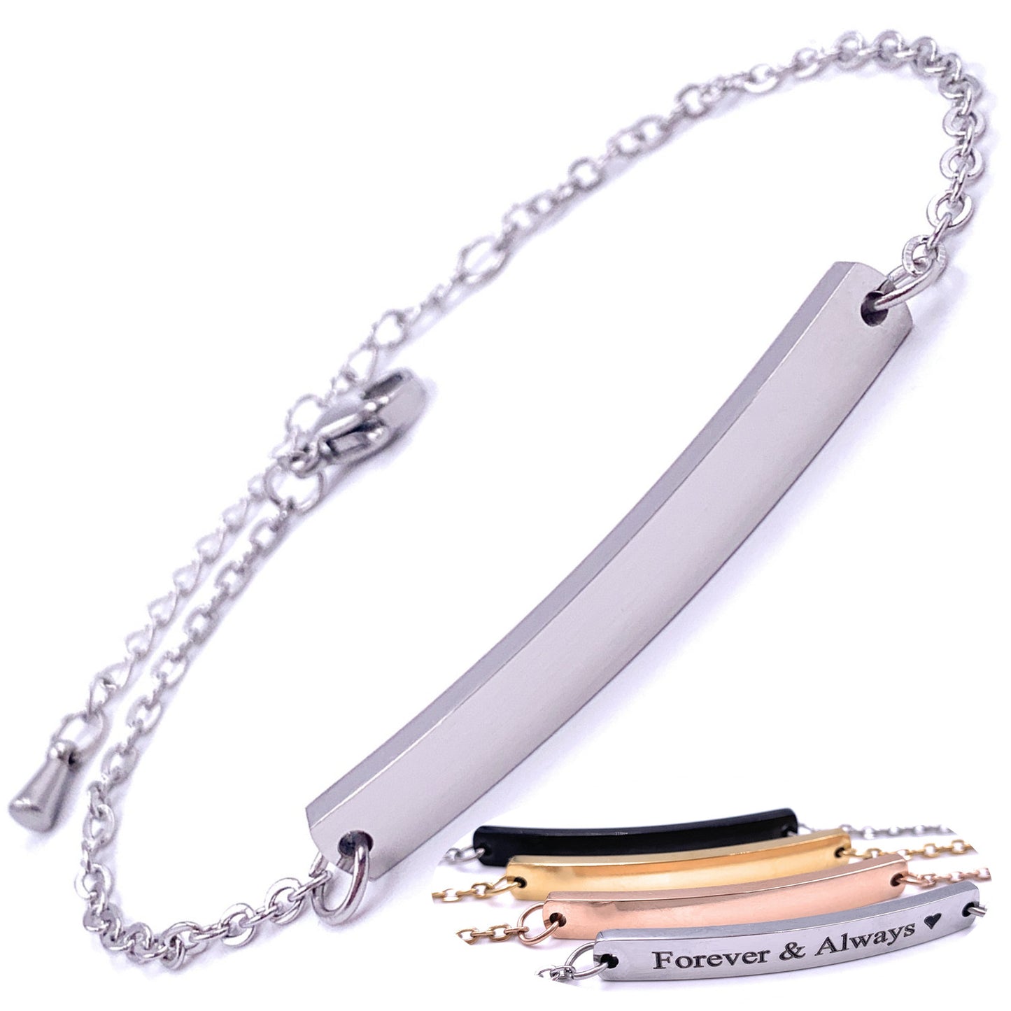 Personalized Stainless Steel Chain Bracelet