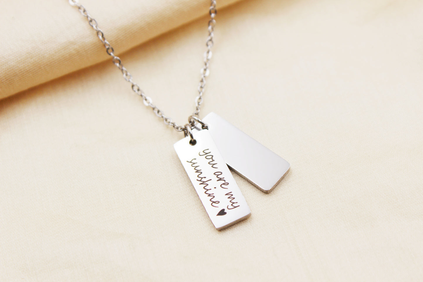 Personalized Stainless Steel Bar Necklace