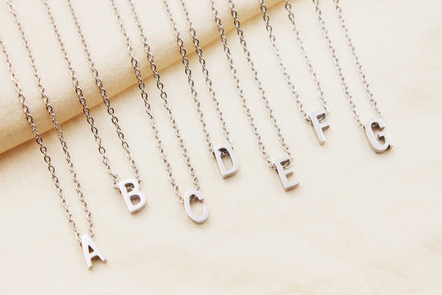 Stainless Steel Initial Necklace