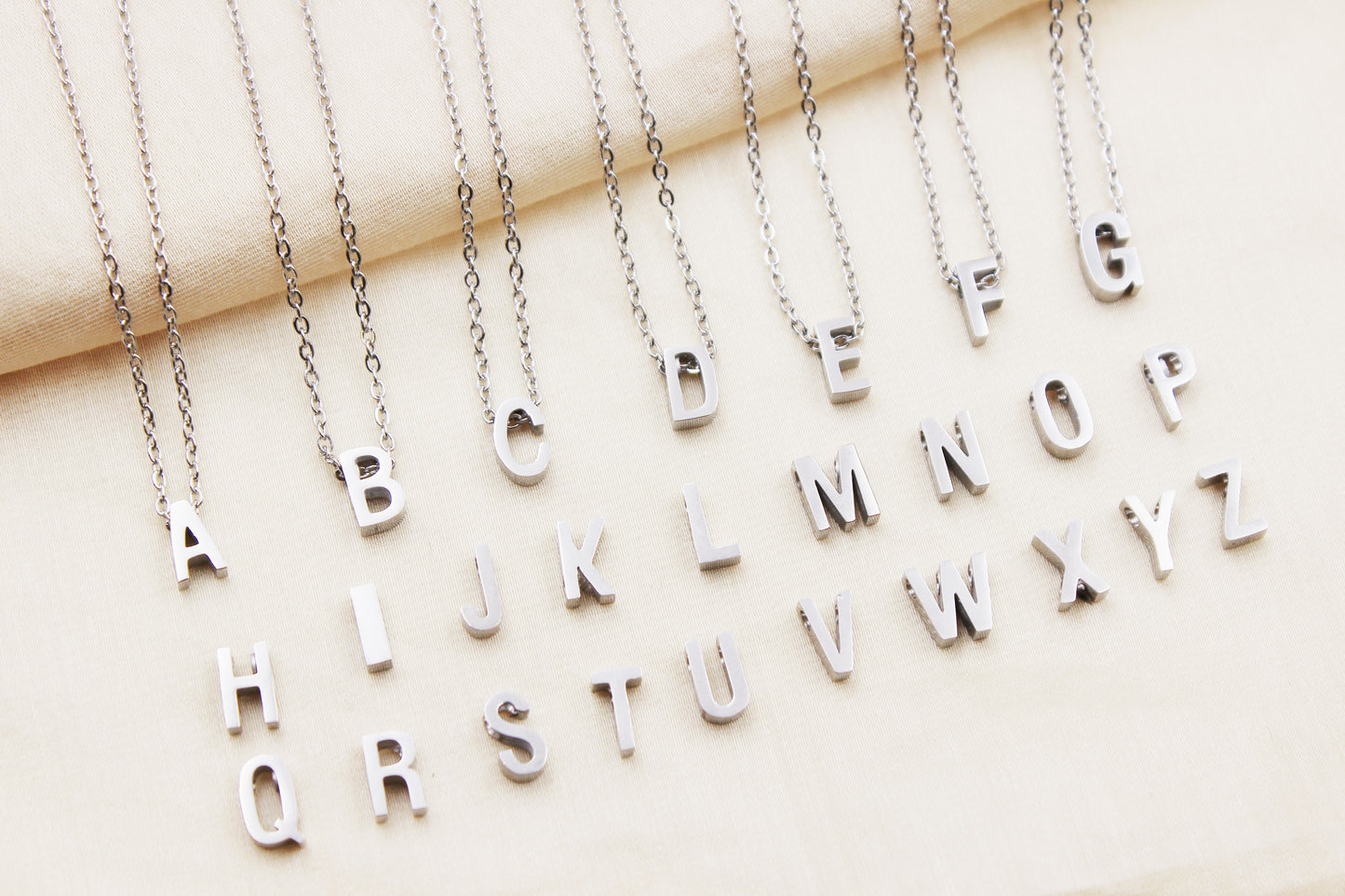 Stainless Steel Initial Necklace