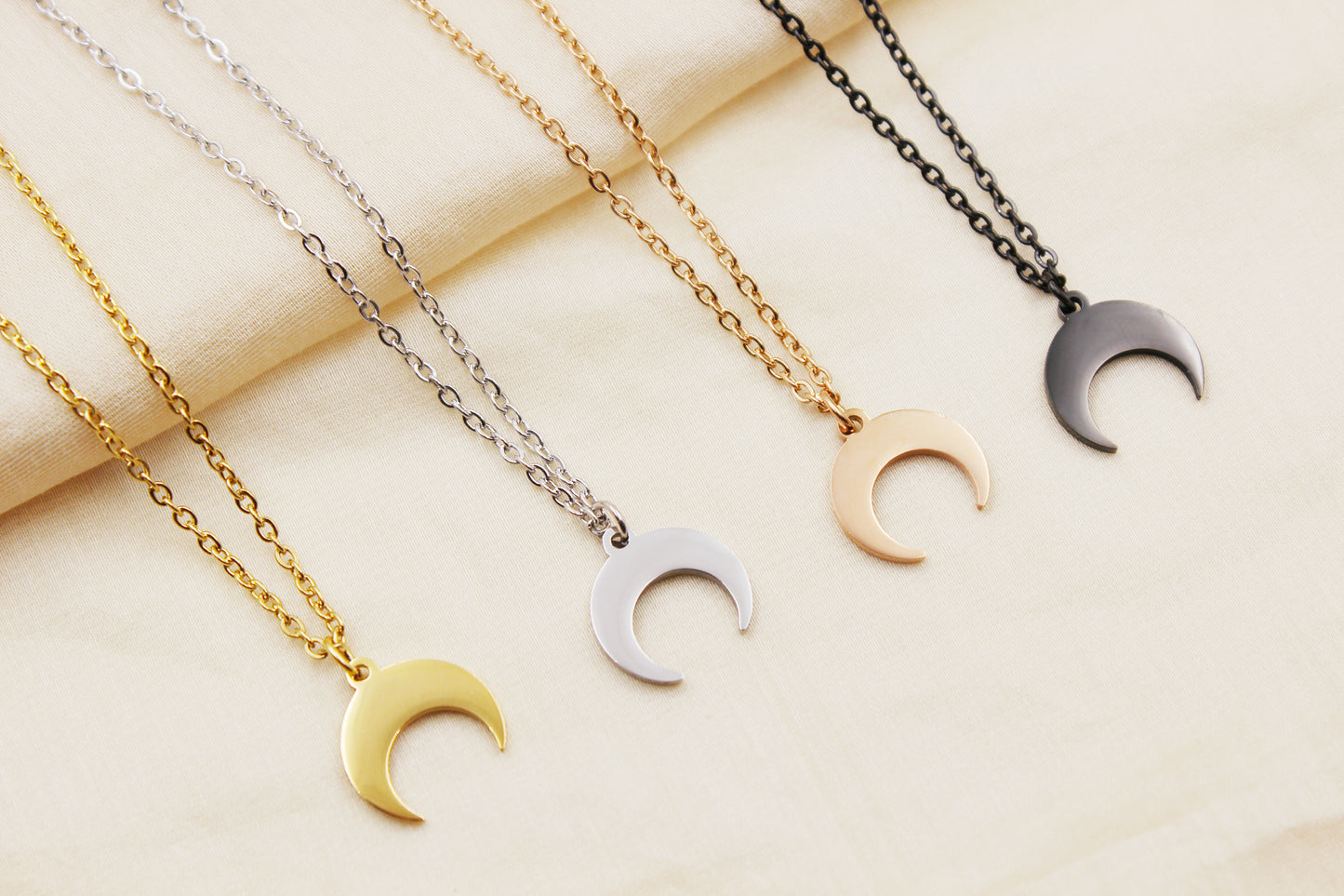 Stainless Steel Moon Necklace