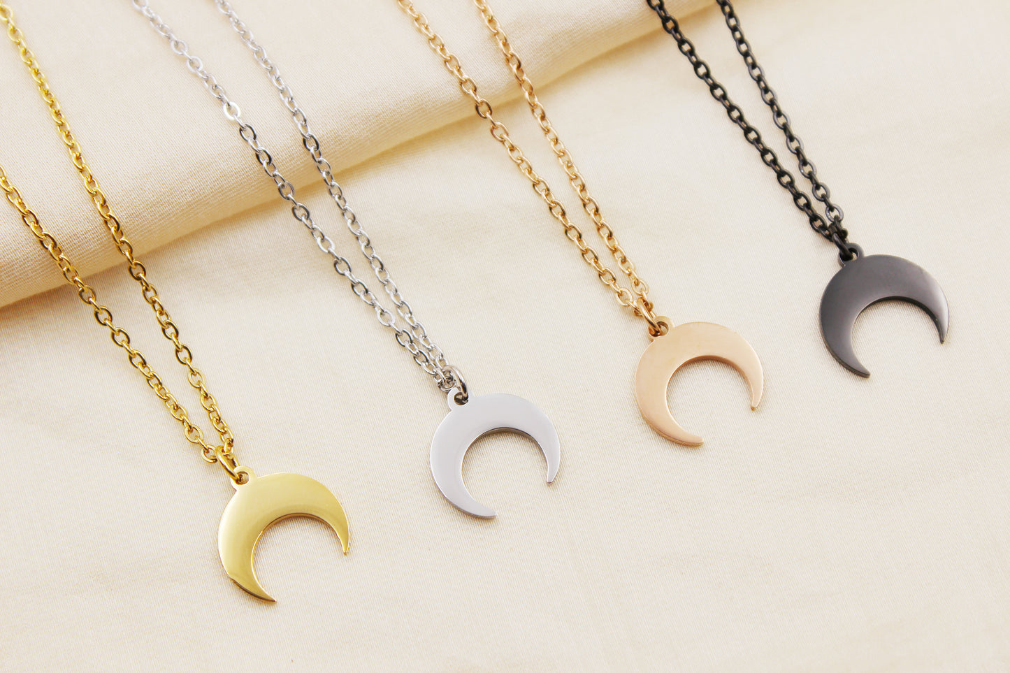 Stainless Steel Moon Necklace