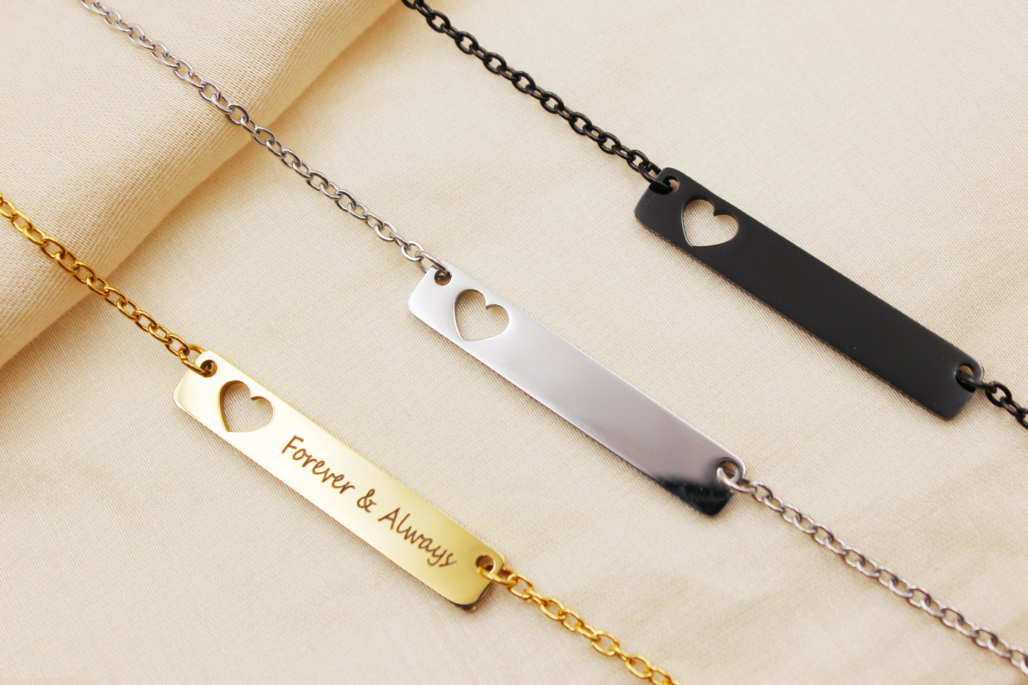 Personalized Stainless Steel Bar Necklace