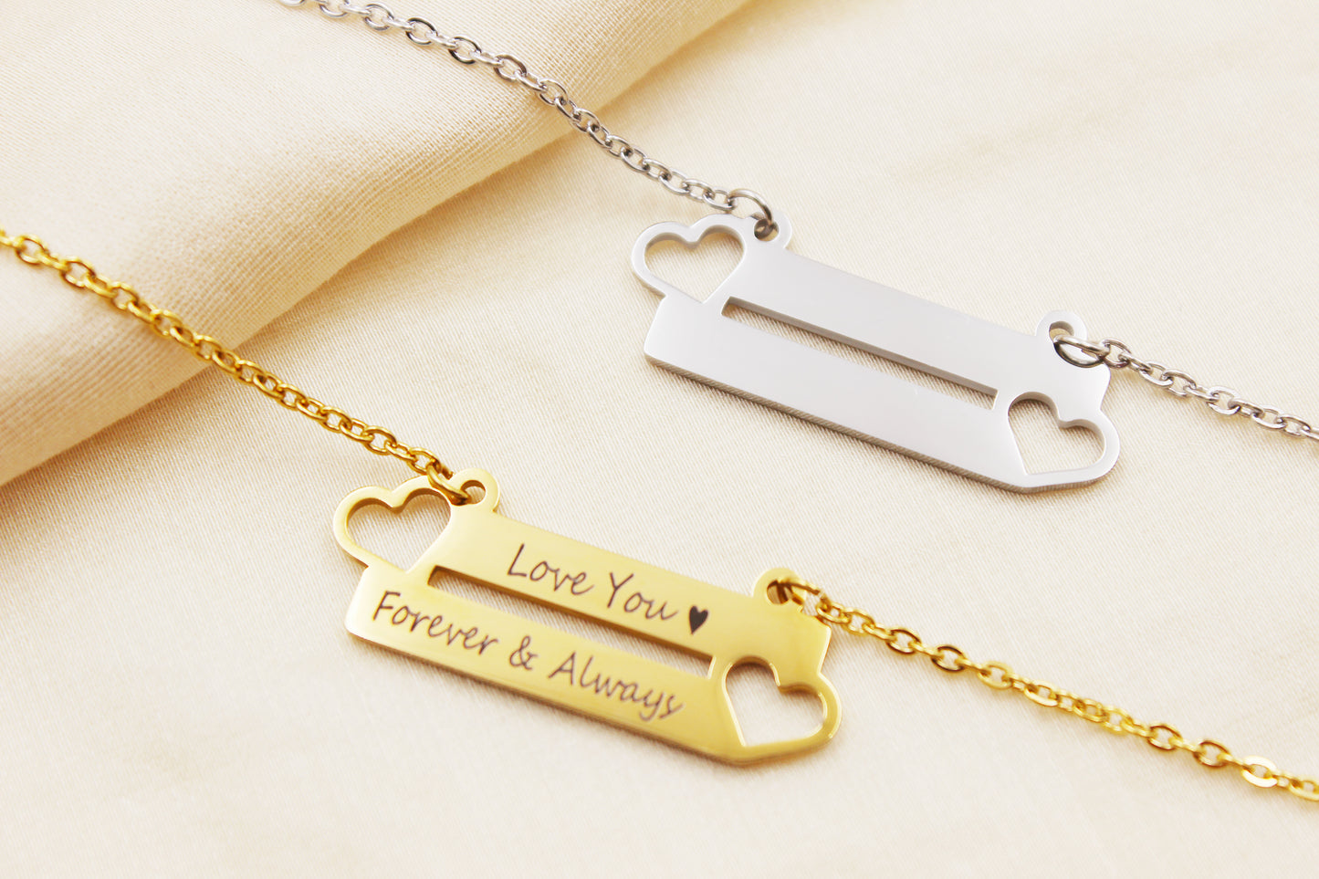 Personalized Stainless Steel Bar Necklace