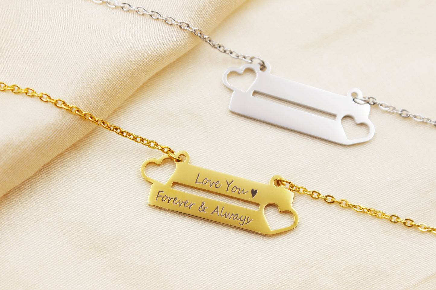 Personalized Stainless Steel Bar Necklace