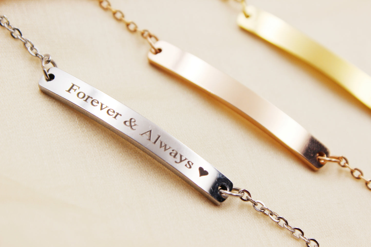 Personalized Stainless Steel Chain Bracelet