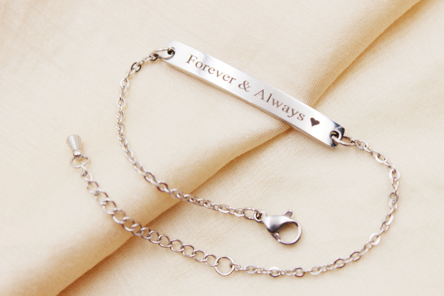 Personalized Stainless Steel Chain Bracelet