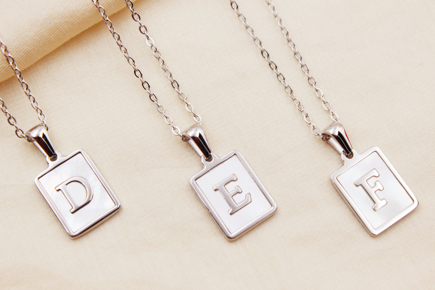 Personalized Stainless Steel Shell Initial Necklace