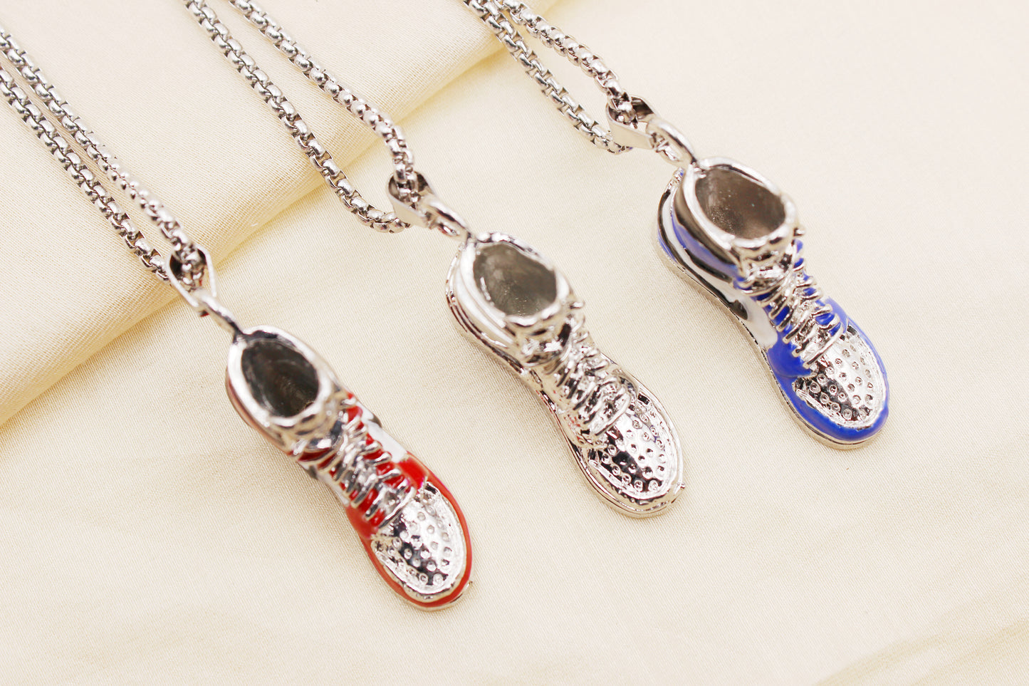 Stainless Steel Shoe Pendant Necklace