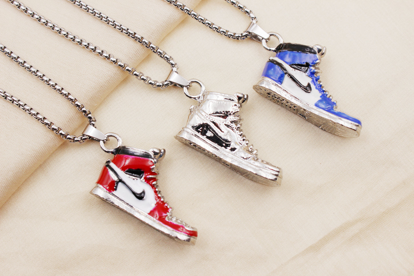 Stainless Steel Shoe Pendant Necklace