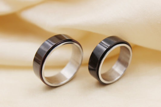 8mm Stainless Steel Spinner Ring