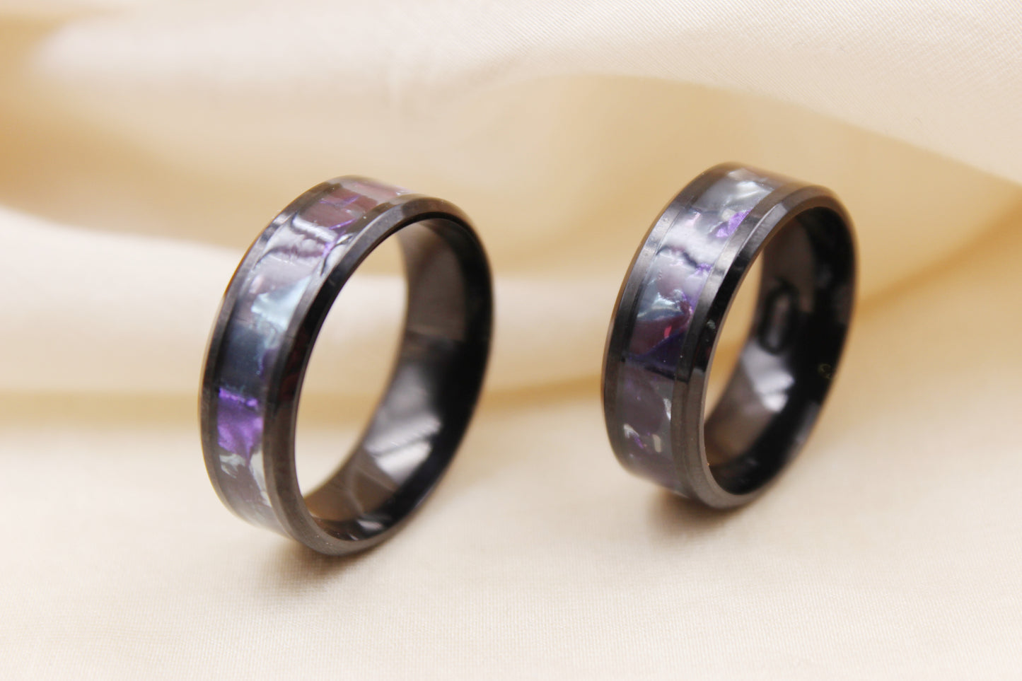 Black 8mm Stainless Steel Ring