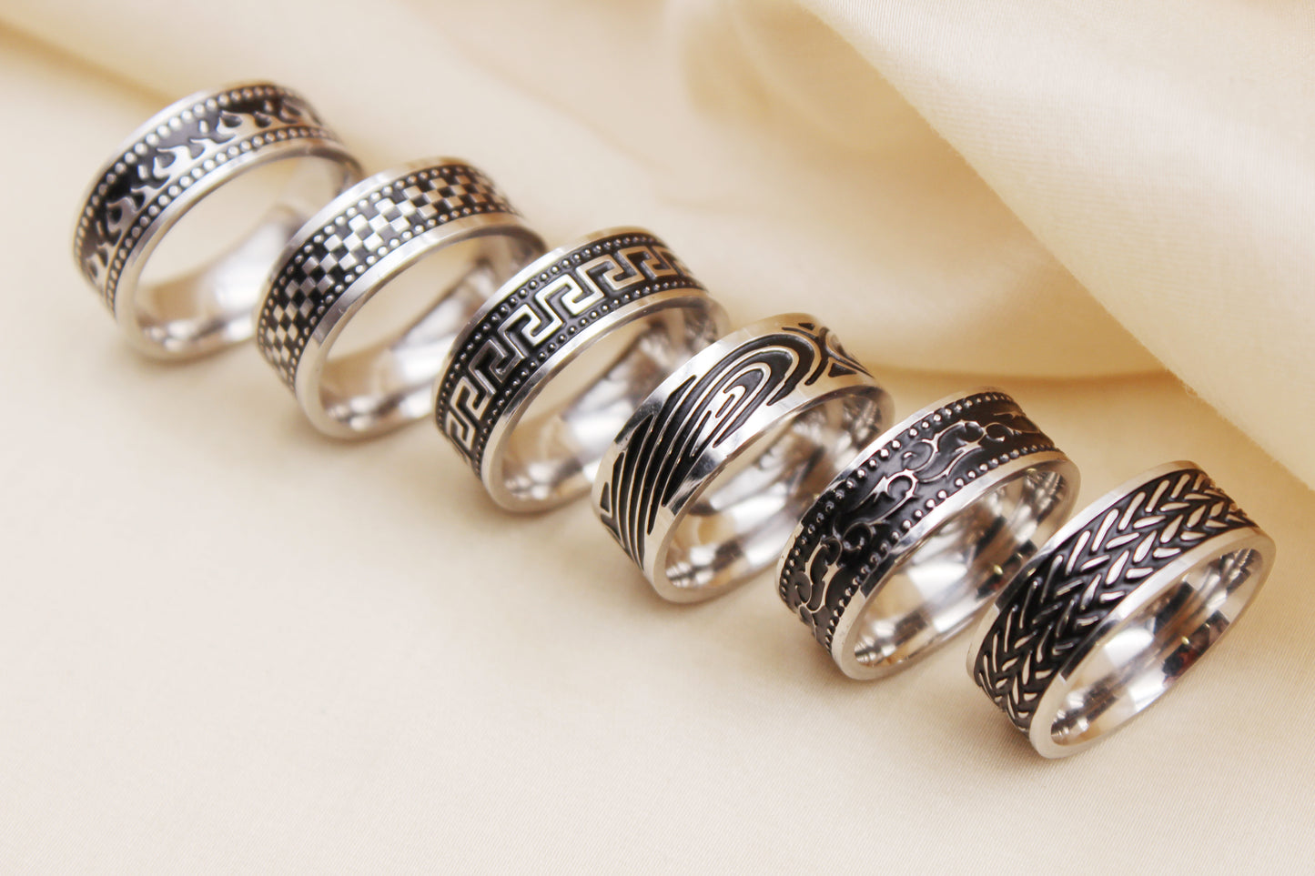 8mm Silver Stainless Steel Ring