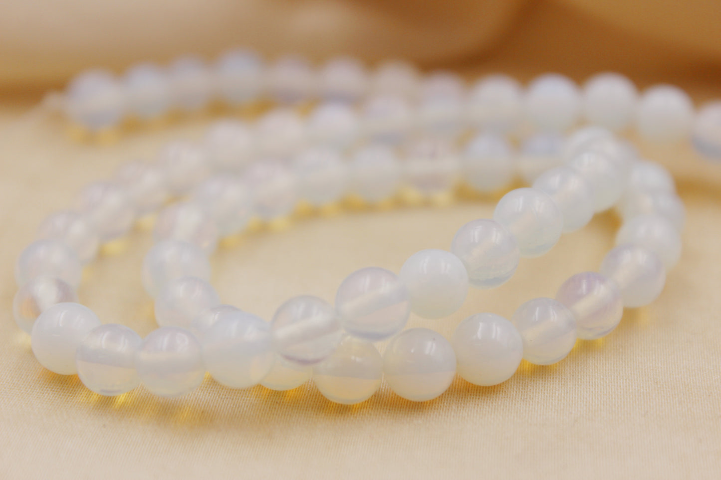 6mm Opalite Beaded Bracelet