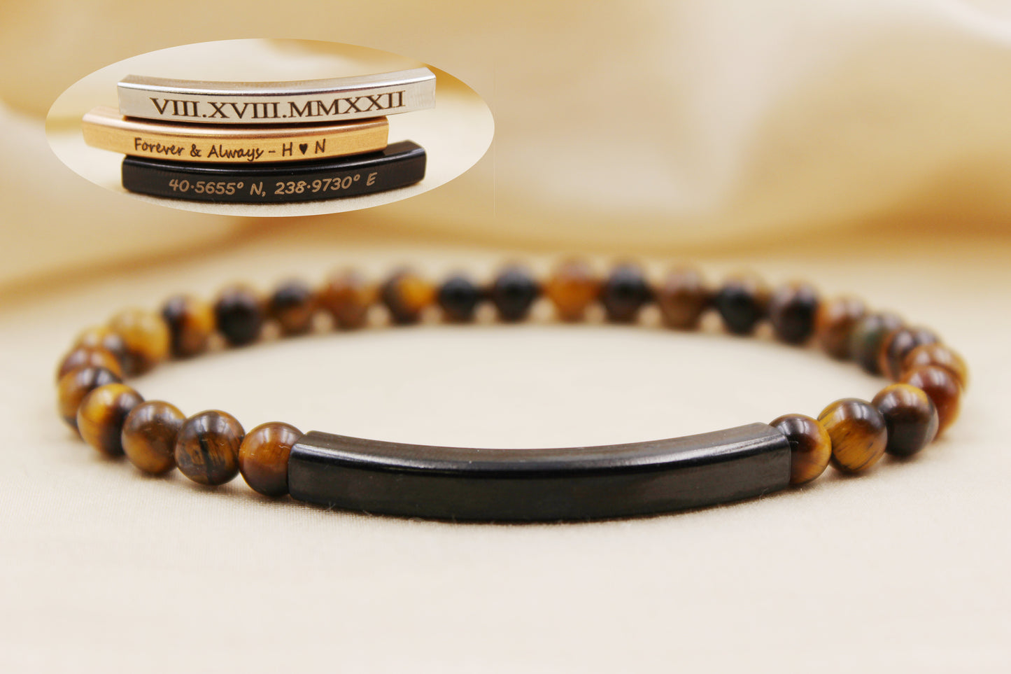 6mm Tiger Eye Beaded Bracelet