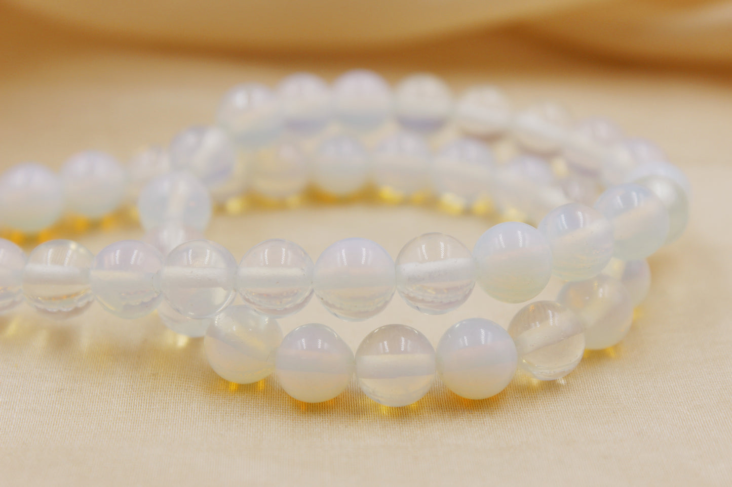 Opalite 8mm Beaded Bracelet