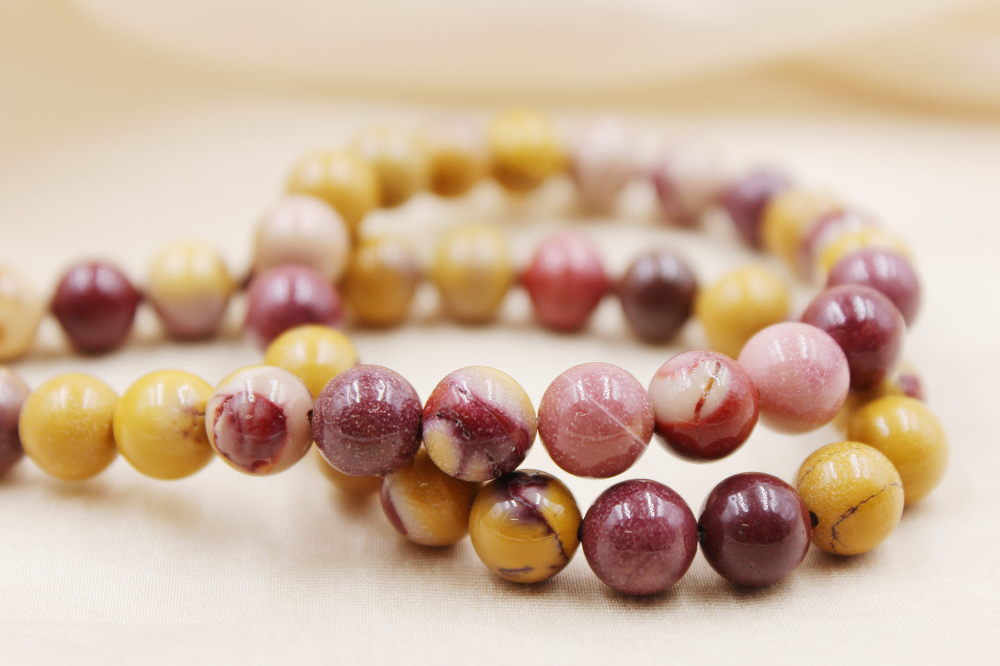 Mookaite 8mm Beaded Bracelet