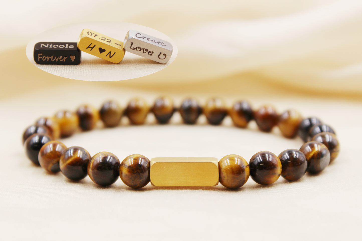 Tiger Eye Beaded Bracelet