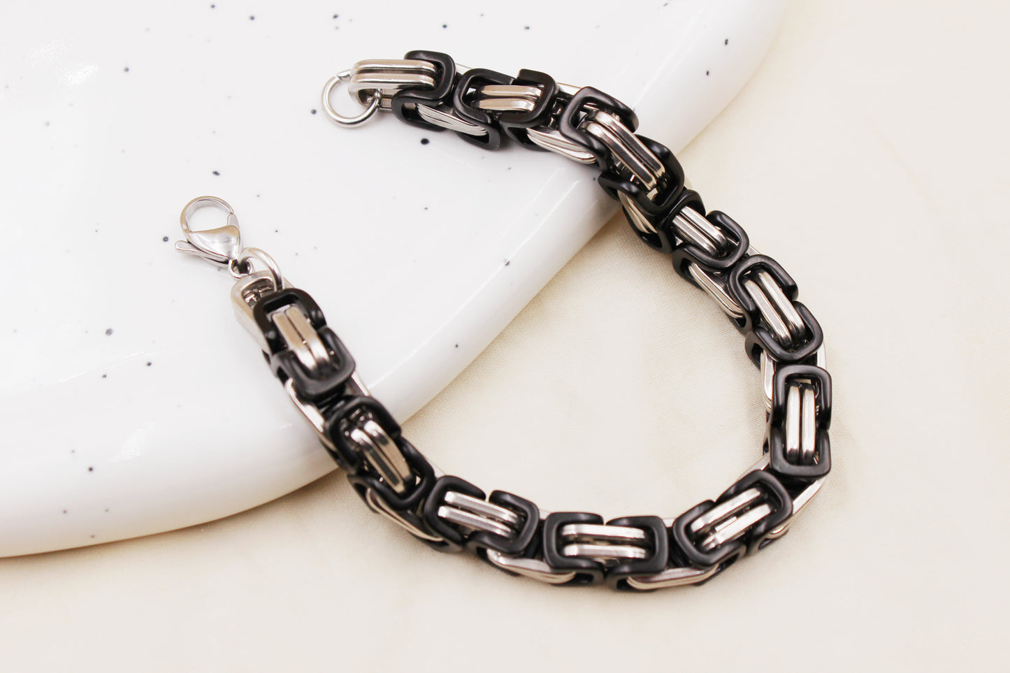 Chunky Cube Stainless Steel Bracelet