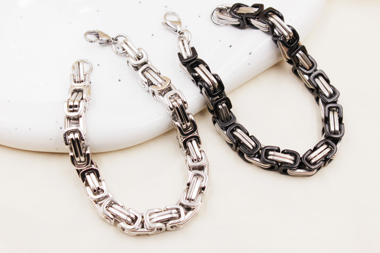 Chunky Cube Stainless Steel Bracelet